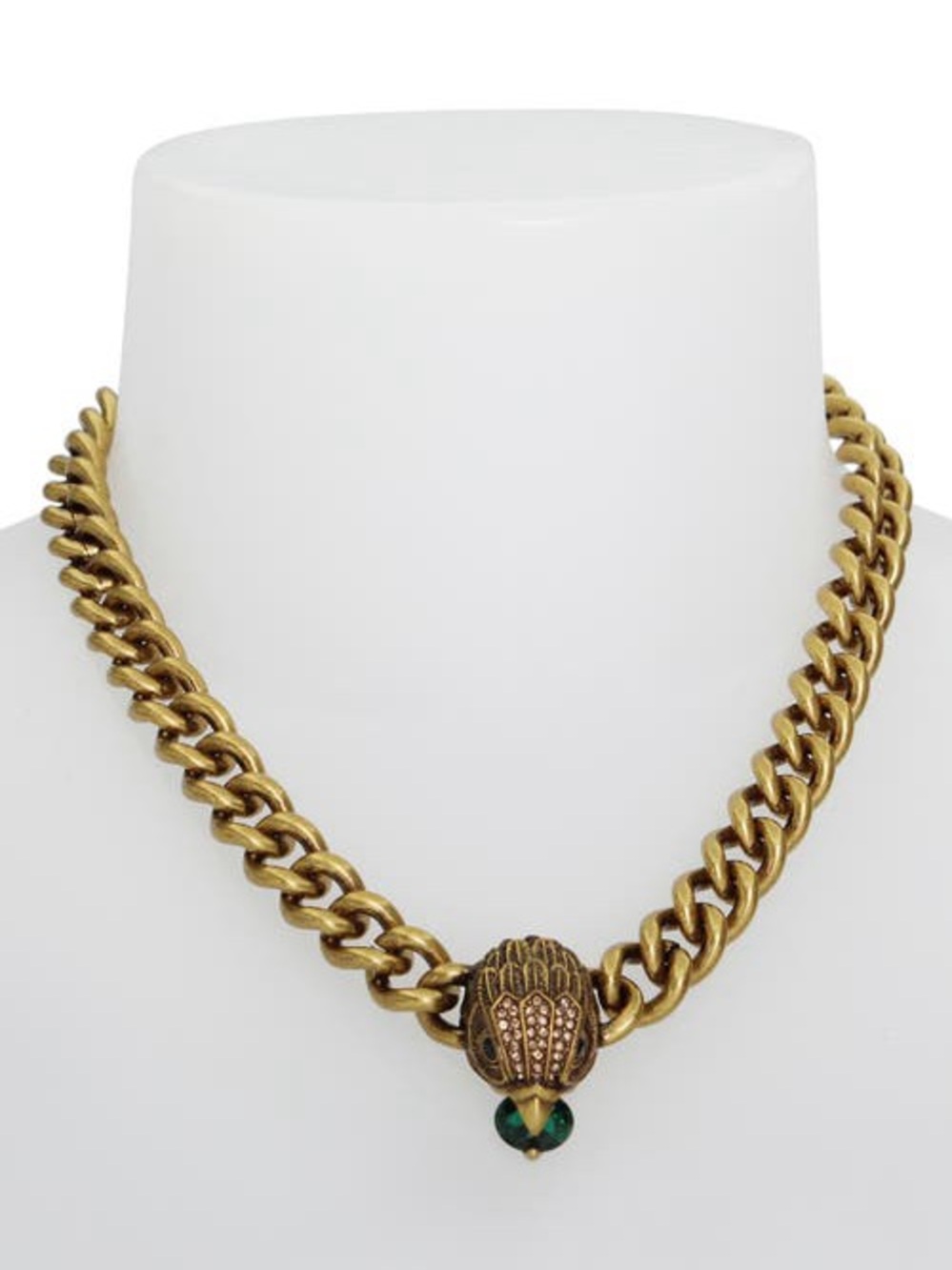KURT GEIGER LONDON
Eagle Head Collar Chain Necklace in Gold Emerald - Picture 3 of 10